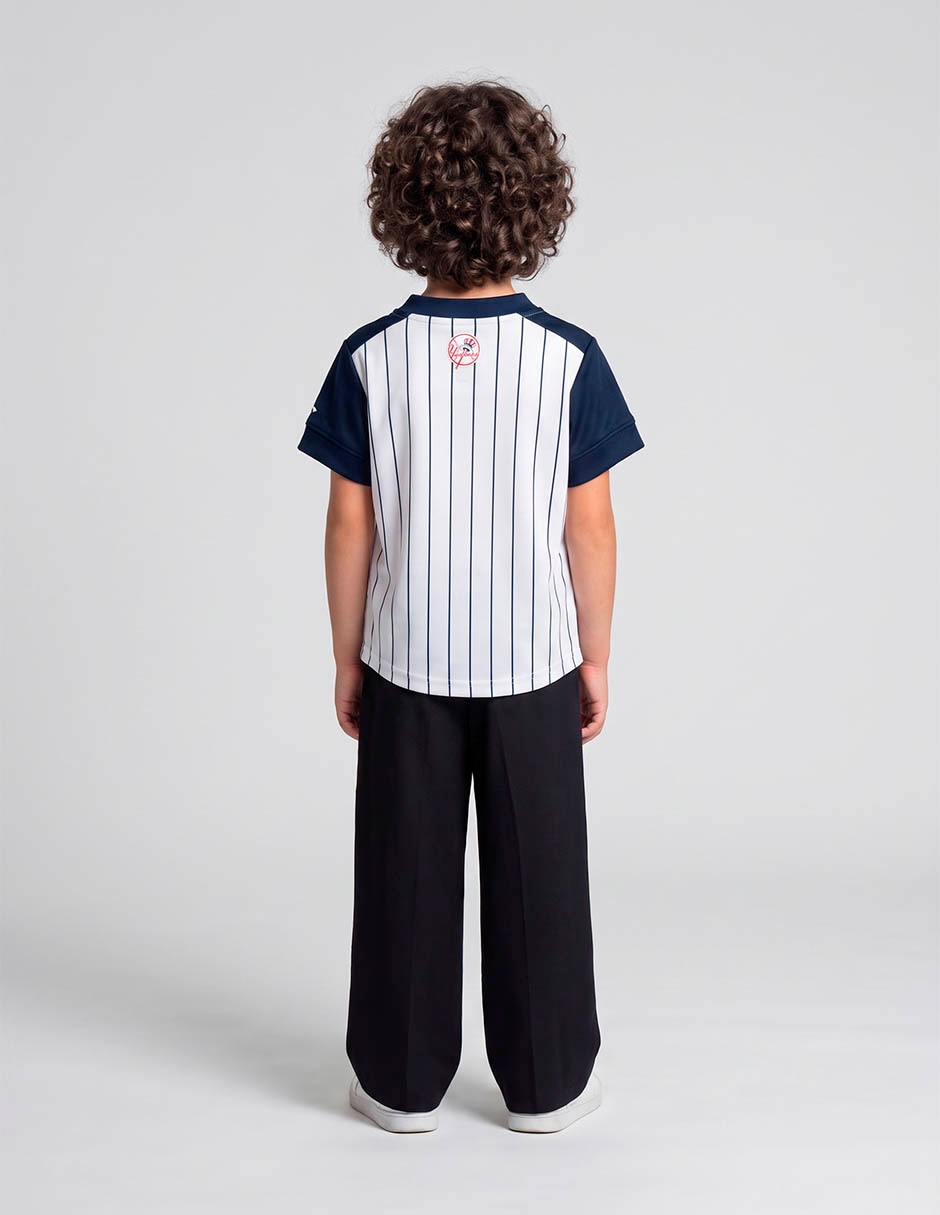 Jersey de new york yankees conmemorativo de manga corta para niño 6