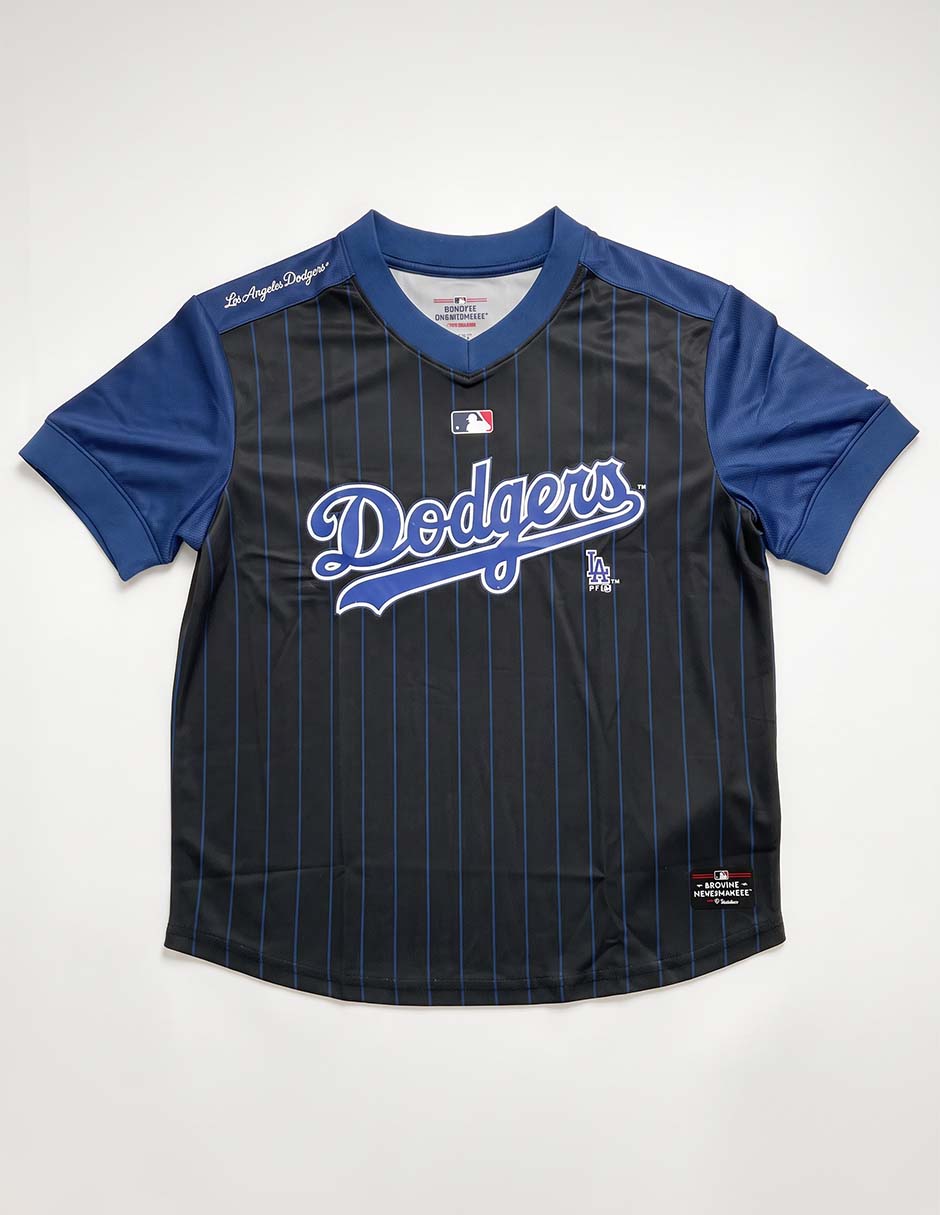 Jersey de los angeles dodgers conmemorativo manga corta jugador para niño