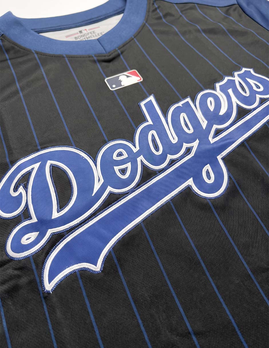 Jersey de los angeles dodgers conmemorativo manga corta jugador para niño