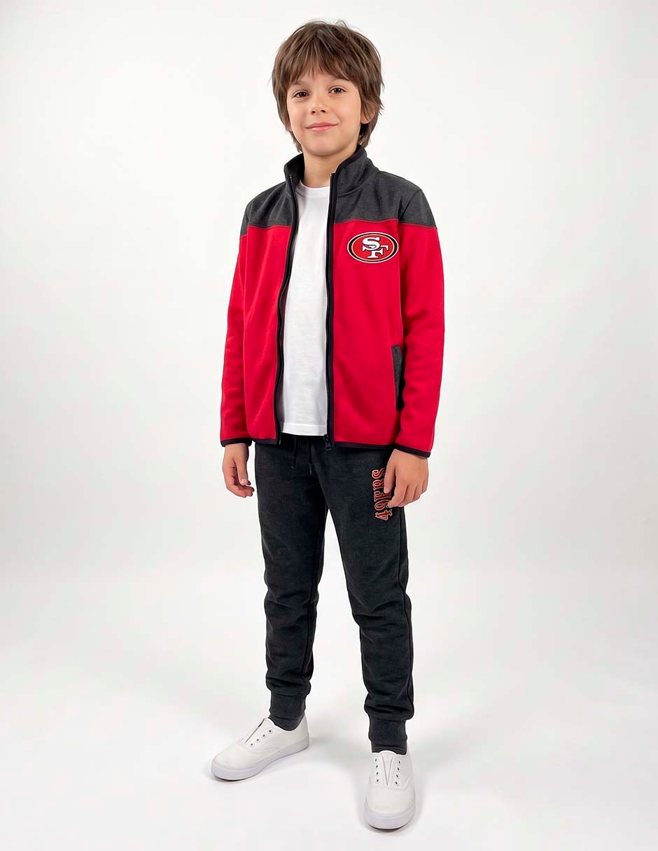 Conjunto deportivo regular con cierre para niño