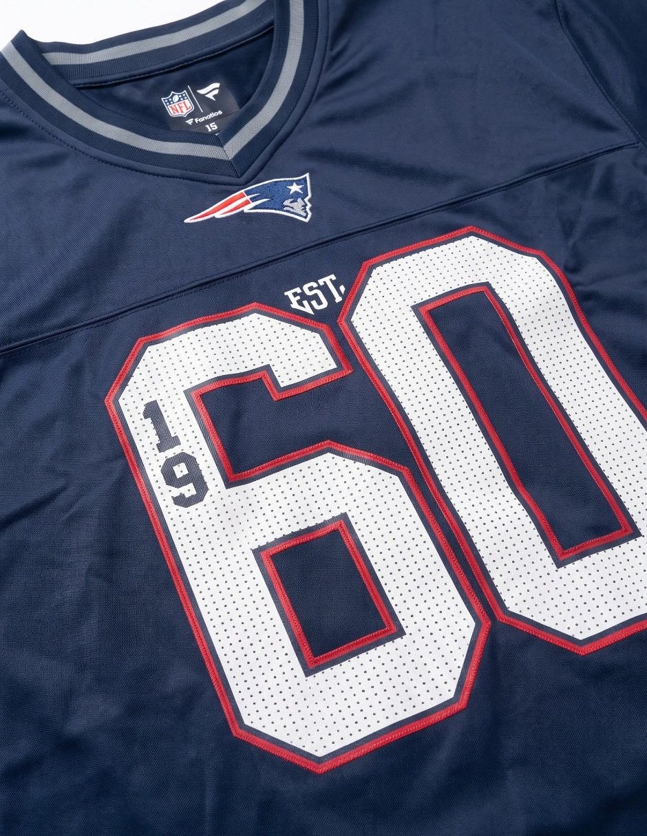 Jersey de New England Patriots de jugador de manga corta para niño 6