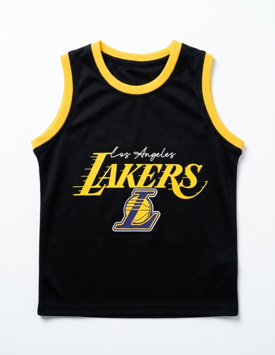 Jersey de Los Angeles Lakers conmemorativo jugador para niño 3