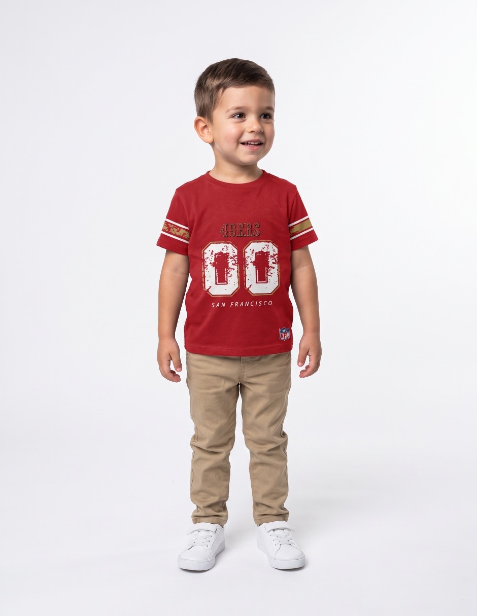 Playera deportiva para fútbol americano San Francisco 49ers de niño