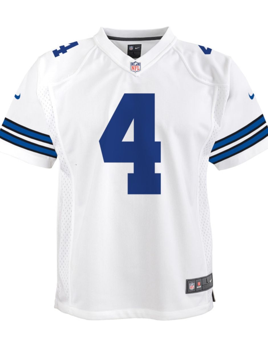 Jersey de Dallas Cowboys de Dak Prescott jugador para niño